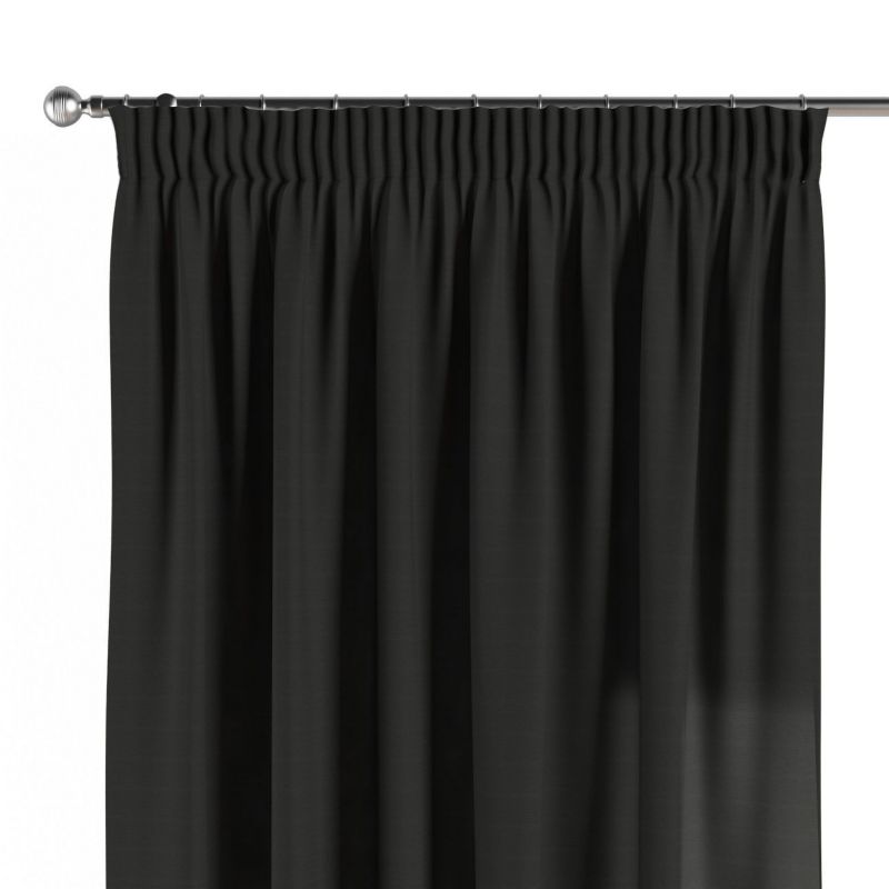 Zasłona na taśmie marszczącej 1 szt. 130 x 260 cm Dekoria czarny 1 szt.
