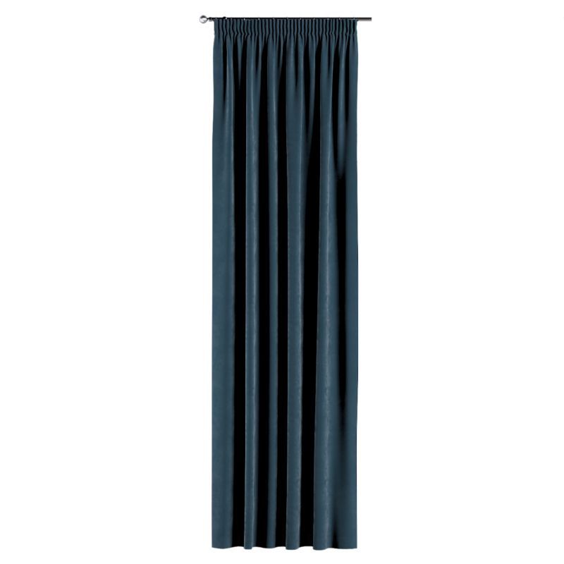 Zasłona na taśmie marszczącej 1 szt. 130 x 260 cm Dekoria pruski błękit 1 szt.