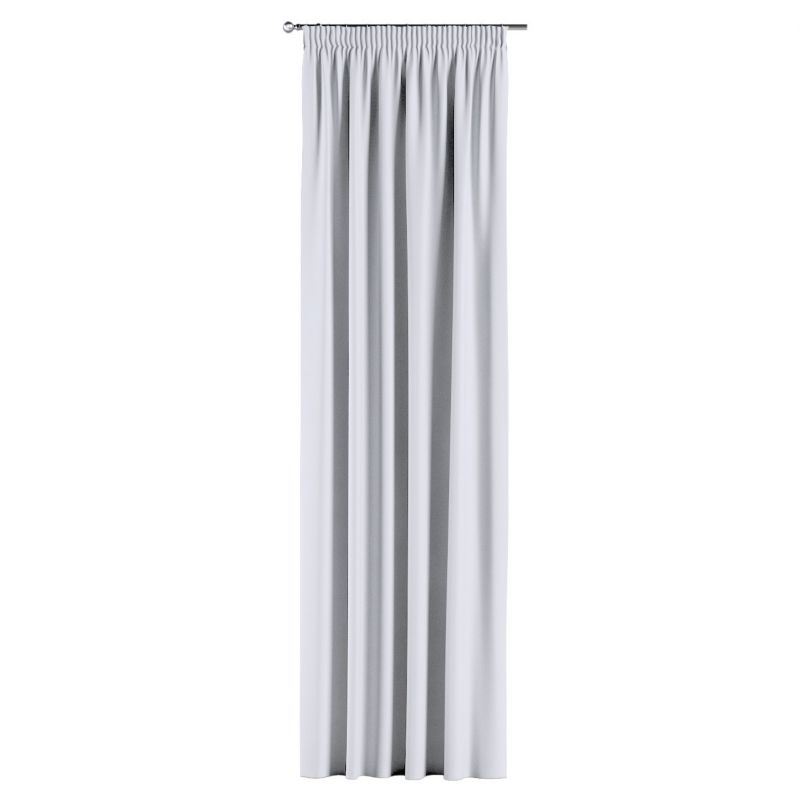 Zasłona na taśmie marszczącej Dekoria 130x245 cm Blackout - zaciemniające stalowa biel 1 szt.