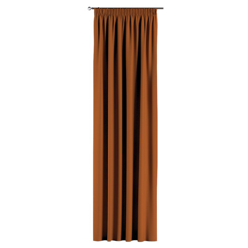Zasłona na taśmie marszczącej Dekoria 130x245 cm Cotton Panama rudy 1 szt.