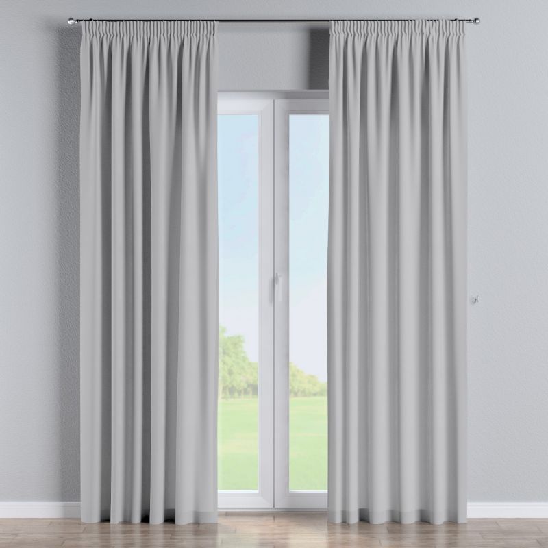 Zasłona na taśmie marszczącej Dekoria 130x245 cm Crema srebrny 1 szt.