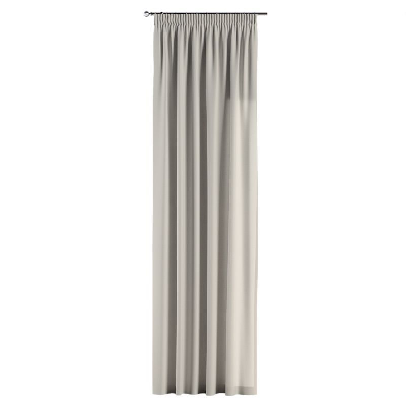 Zasłona na taśmie marszczącej Dekoria 130x260 cm Cotton Panama Silverjasnoszary 1 szt.