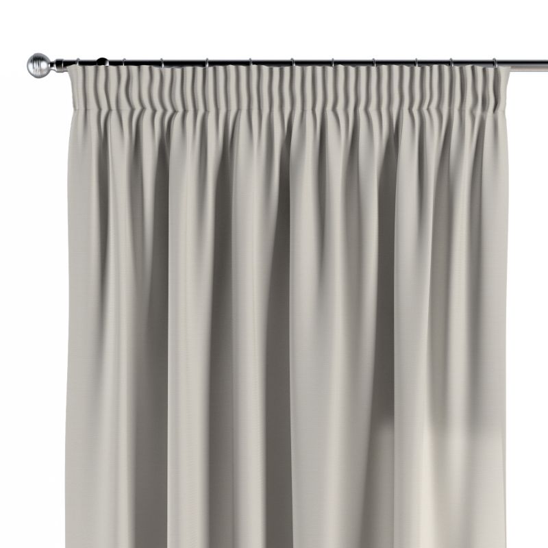 Zasłona na taśmie marszczącej Dekoria 130x260 cm Cotton Panama Silverjasnoszary 1 szt.
