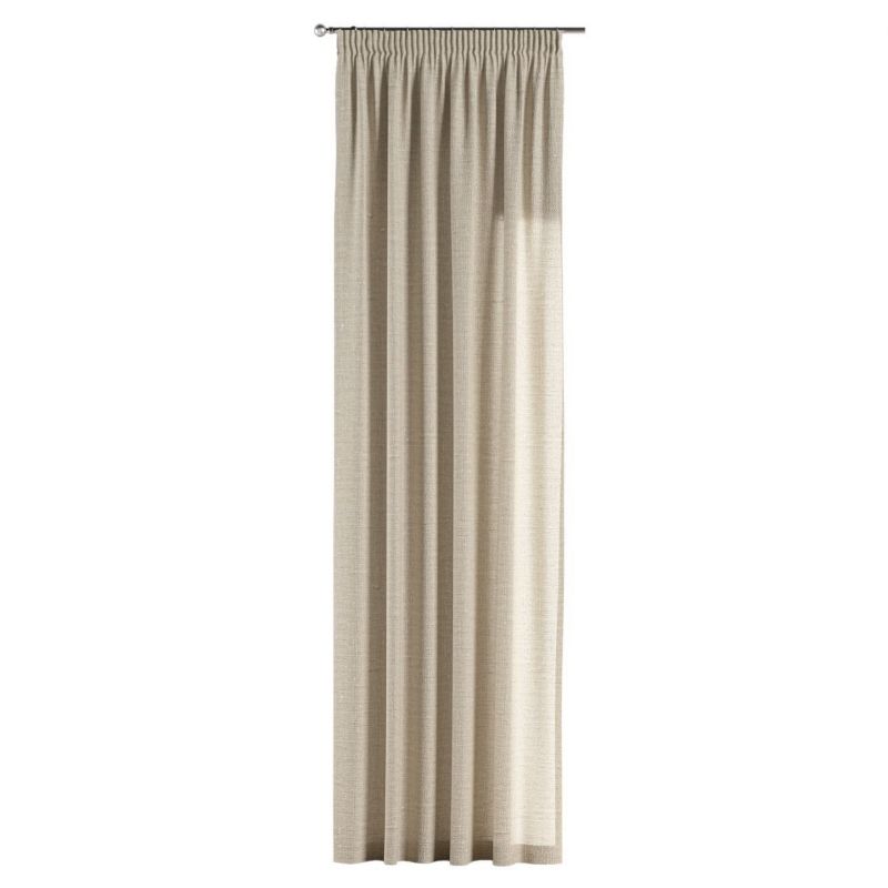 Zasłona na taśmie marszczącej Dekoria 130x260 cm Linen naturalny len 1 szt.