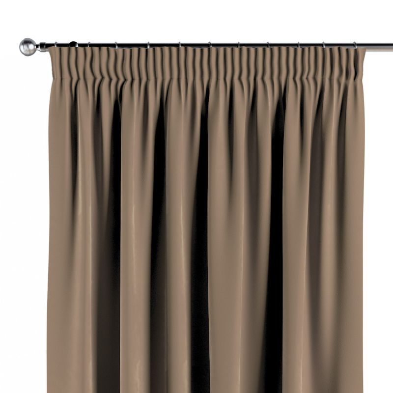 Zasłona na taśmie marszczącej Dekoria 130x260 cm Velvet beżowy 1 szt.