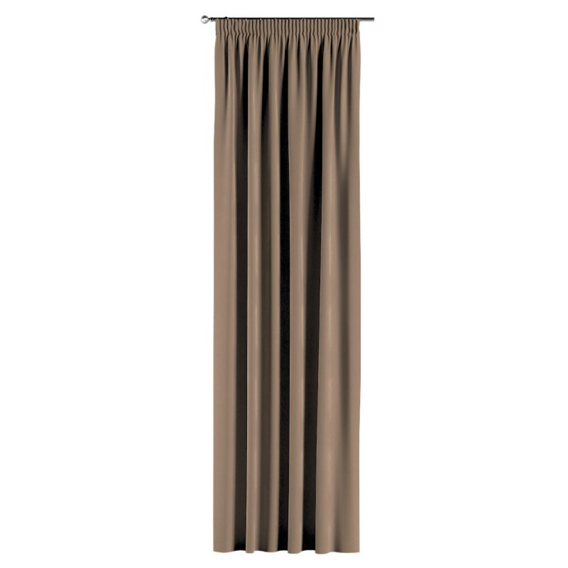 Zasłona na taśmie marszczącej Dekoria 130x260 cm Velvet beżowy 1 szt.