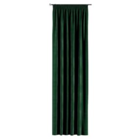 Zasłona na taśmie marszczącej Dekoria 130x260 cm Velvet butelkowa zieleń 1 szt.