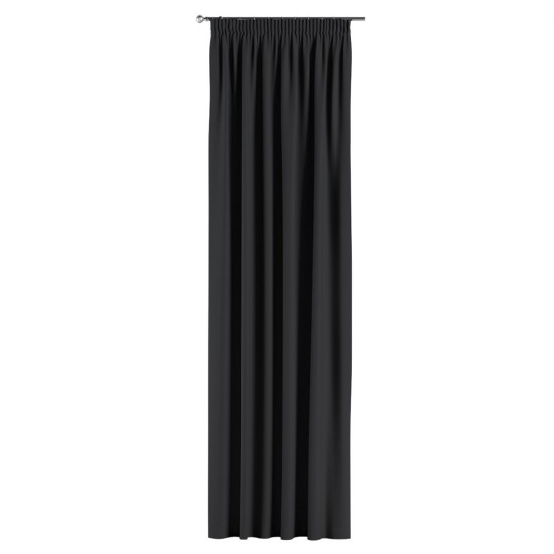 Zasłona na taśmie marszczącej Dekoria 140x260 cm Blackout - zaciemniające czarny 1 szt.