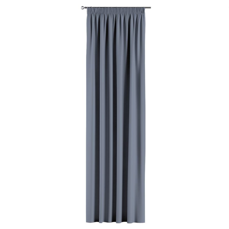 Zasłona na taśmie marszczącej Dekoria 140x260 cm Blackout - zaciemniające stalowy szary 1 szt.