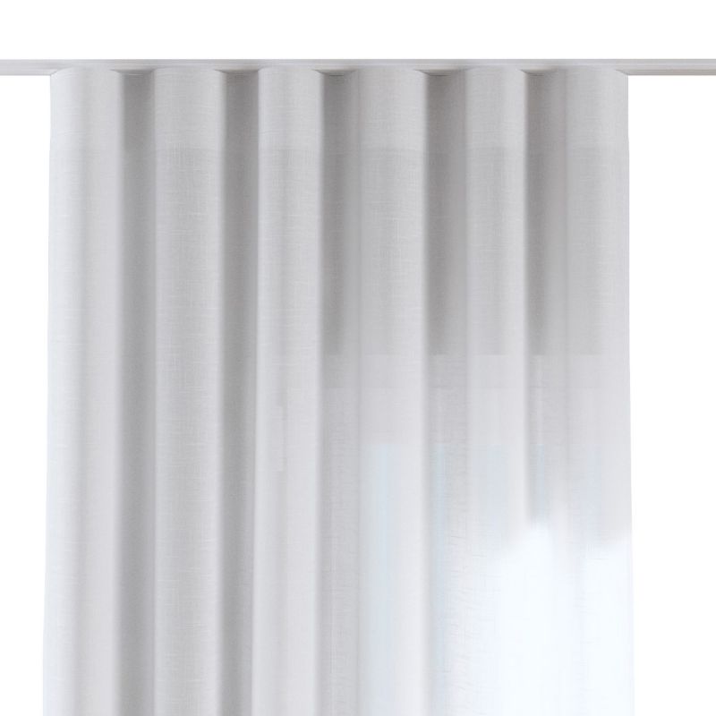 Zasłona na taśmie wave 140 x 260 cm Dekoria prześwitujący biały 1 szt.