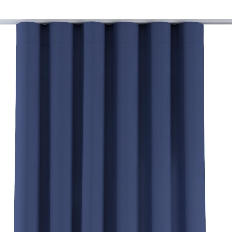 Zasłona na taśmie wave Dekoria 130x260 cm granatowy 1 szt.
