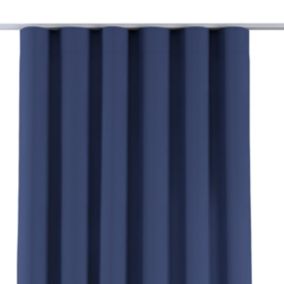 Zasłona na taśmie wave Dekoria 130x260 cm granatowy 1 szt.