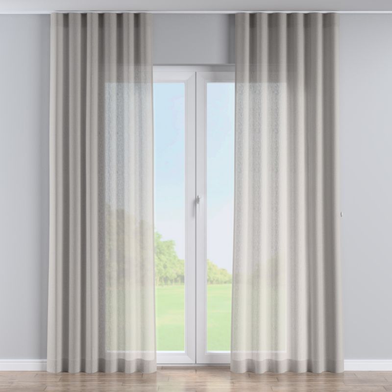 Zasłona na taśmie wave Dekoria 130x260 cm jasno beżowy 1 szt.