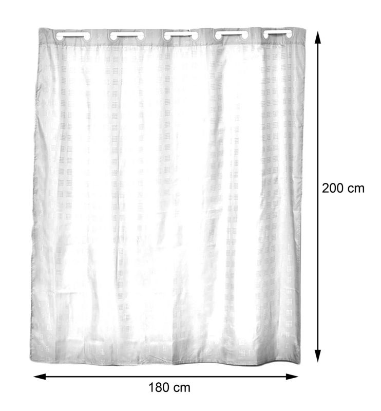 Zasłona prysznicowa Diamond Black Tendance czarna H200cm 1szt