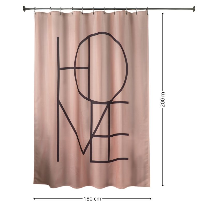 Zasłona prysznicowa Luna2 Tendance 180x200 cm blush różowa 1 szt.