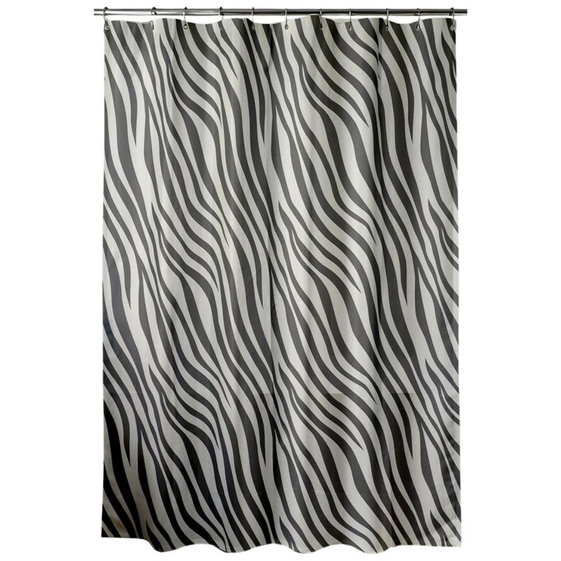 Zasłona prysznicowa Naomi Tendance 180x200 cm zebra czarna 1 szt.