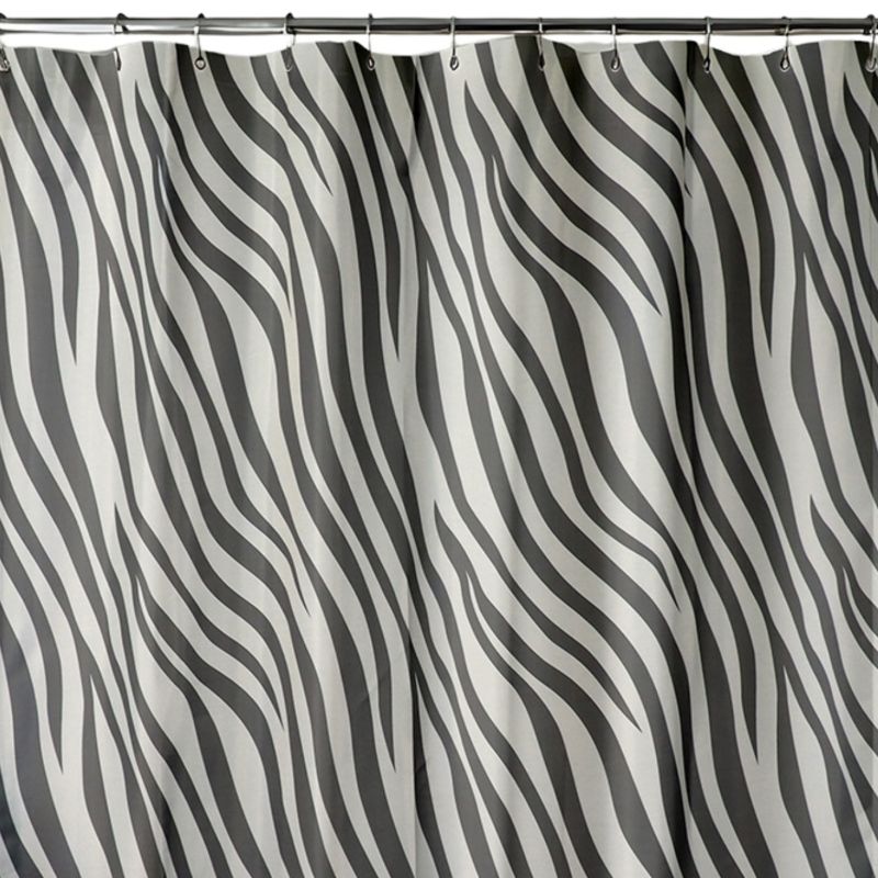 Zasłona prysznicowa Naomi Tendance 180x200 cm zebra czarna 1 szt.