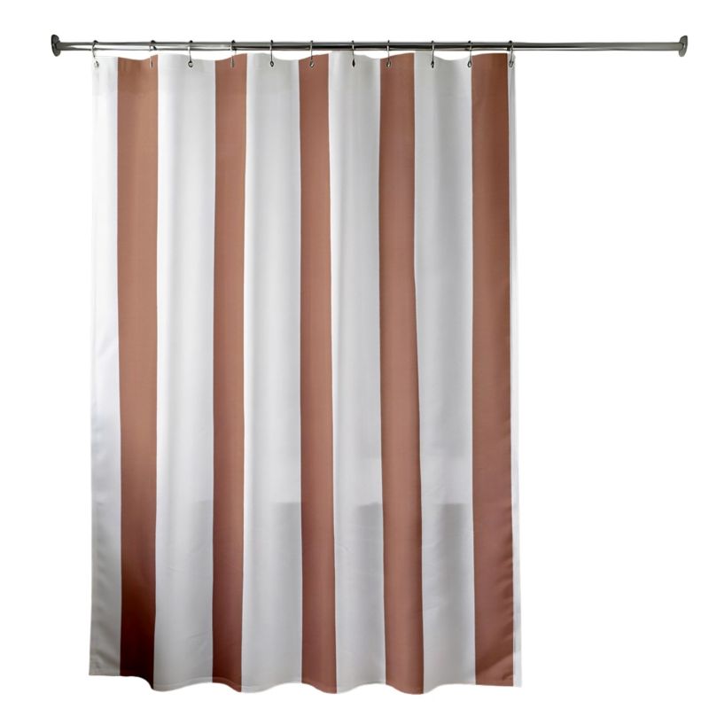 Zasłona prysznicowa Nola Tendance 180x200 cm pasy mocha brązowa pasy 1 szt.