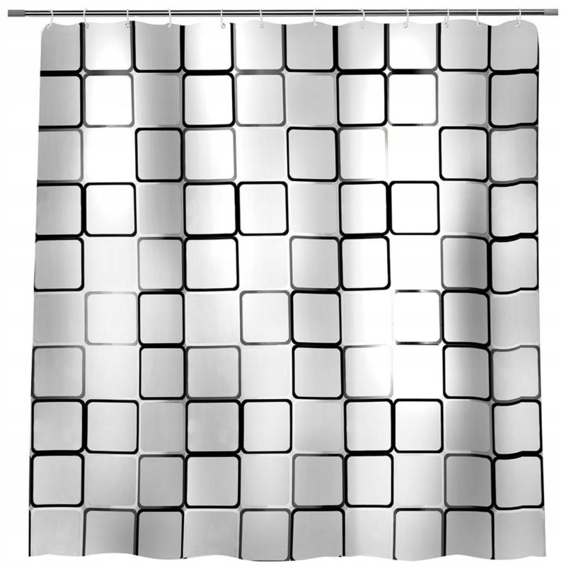 Zasłona prysznicowa Rodeno 180x200 do wanny mleczna trwała 1 szt.