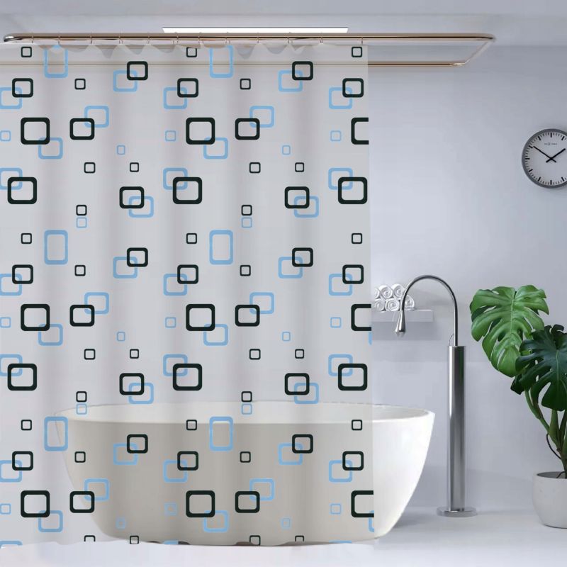 Zasłonka do prysznicu Sepio 180x200 mleczna geometryczna 1 szt.
