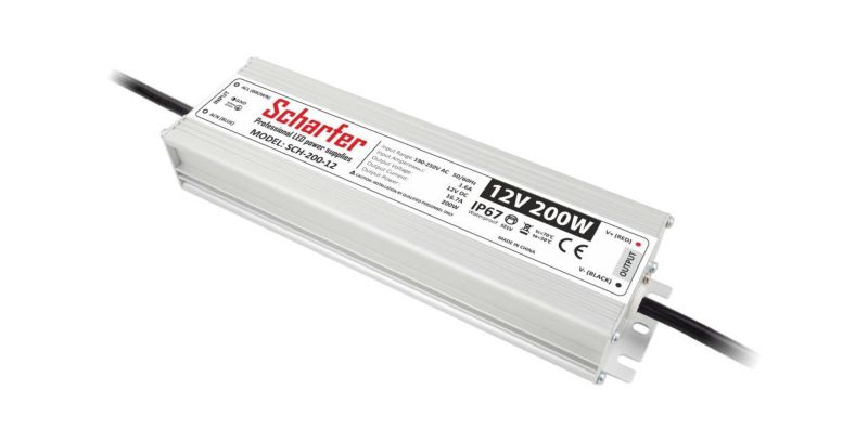 Zasilacz hermetyczny SCHARFER 200W 12V IP67 16.67A uniwersalny  SCH-200-12 1 szt.