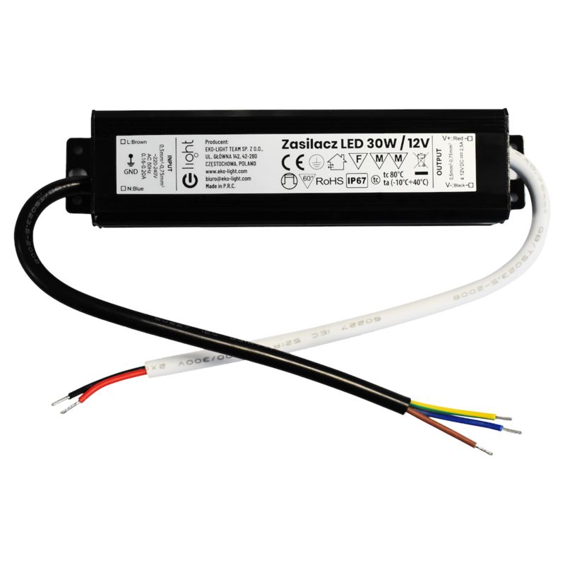Zasilacz LED Eko-Light 30 W IP67