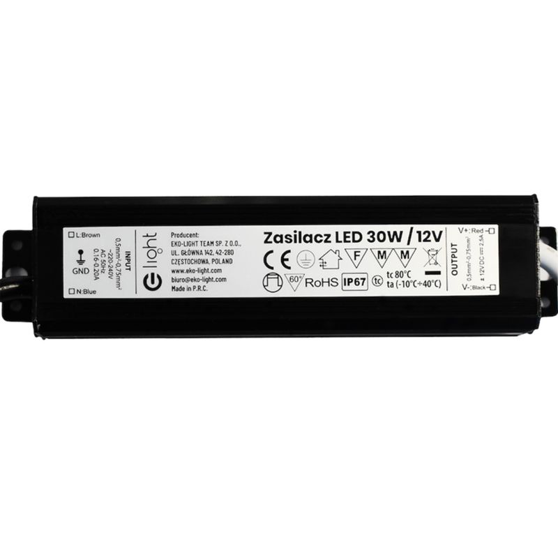 Zasilacz LED Eko-Light 30 W IP67