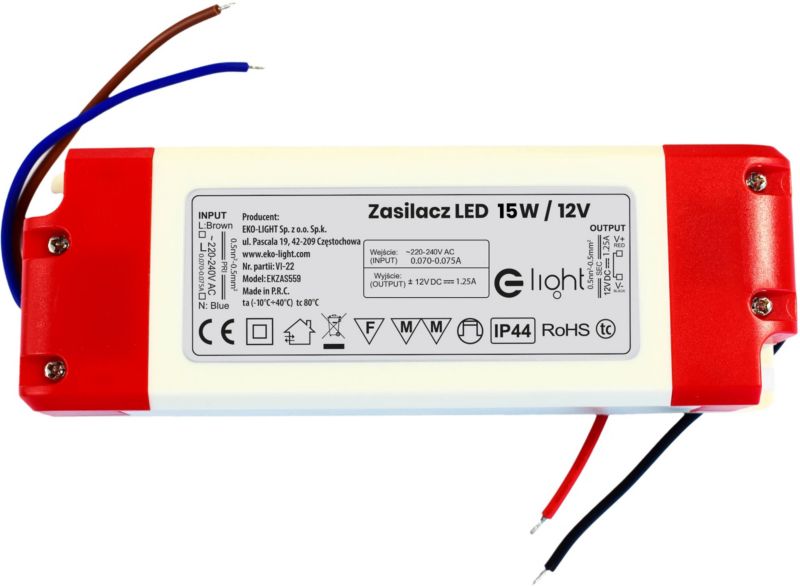 Zasilacz LED Ekolight 15 W IP20