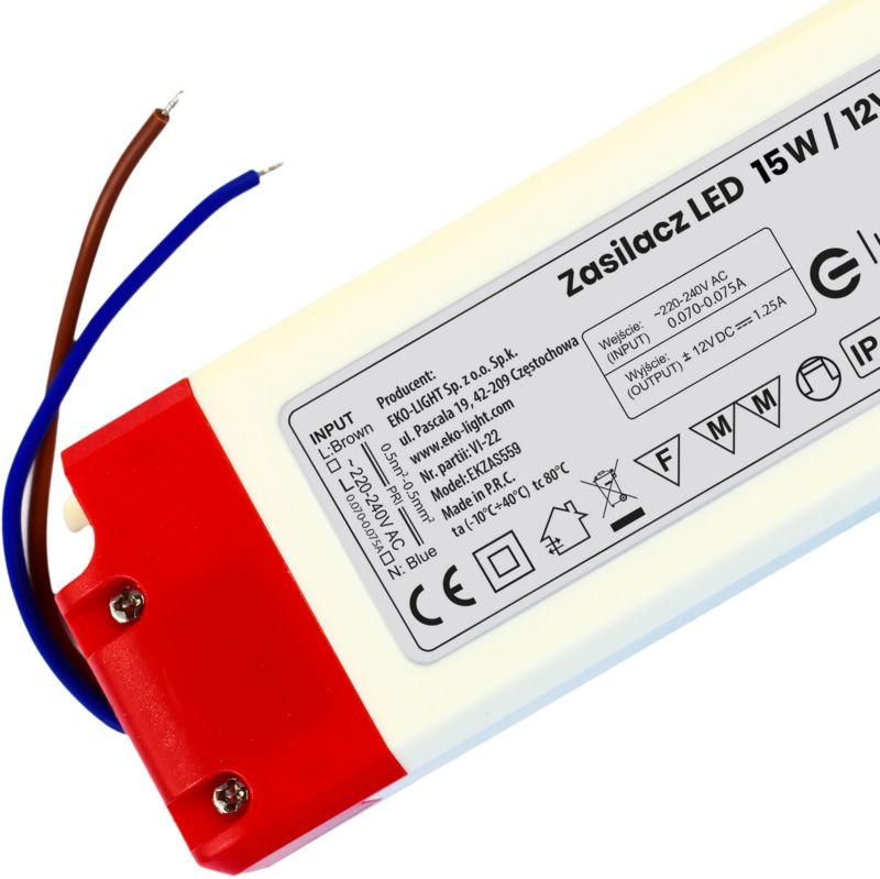Zasilacz LED Ekolight 15 W IP20