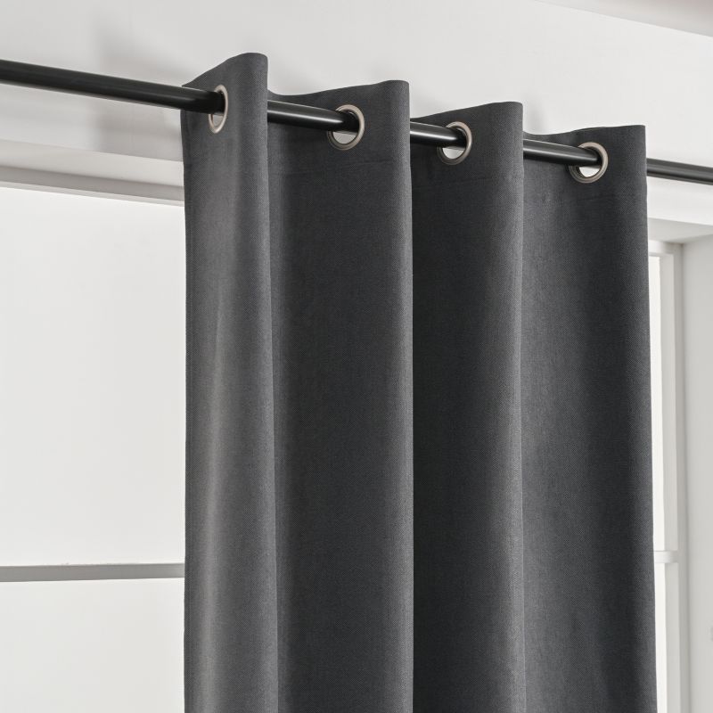 Zasłona 140 x 260 cm ciemnoszara