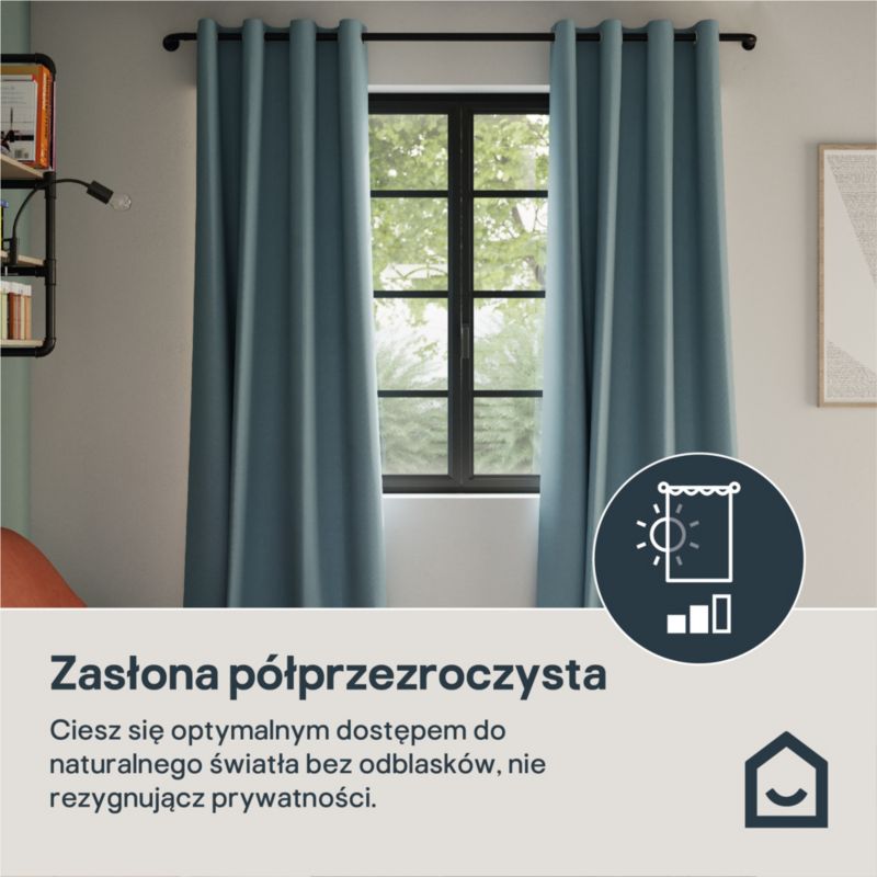 Zasłona GoodHome 140 x 260 cm granatowa