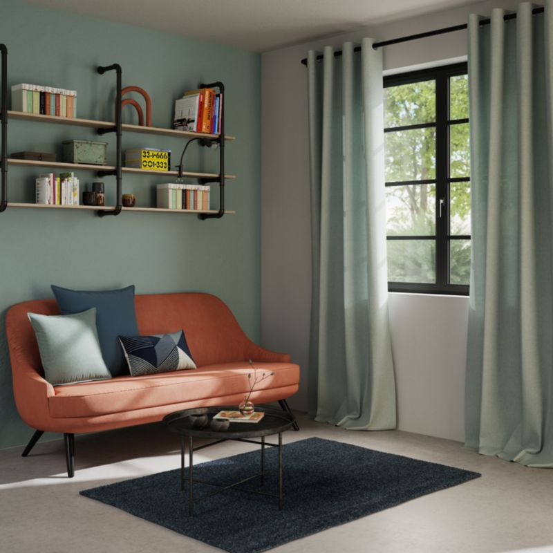 Zasłona GoodHome 140 x 260 gładka seledynowa