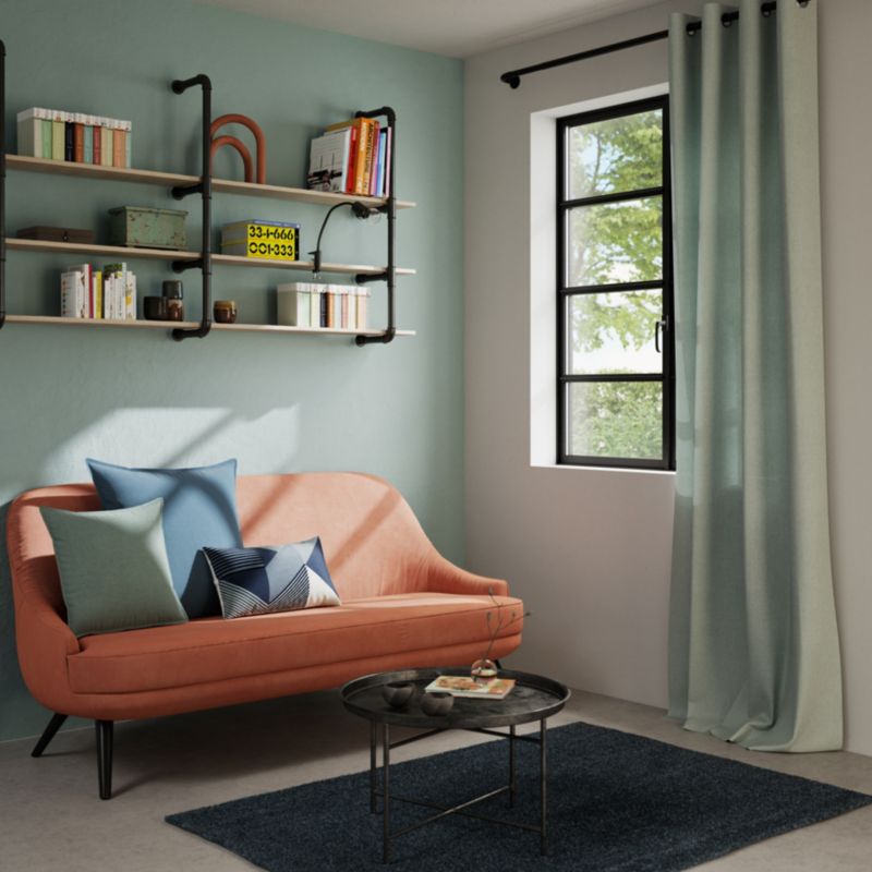 Zasłona GoodHome 140 x 260 gładka seledynowa