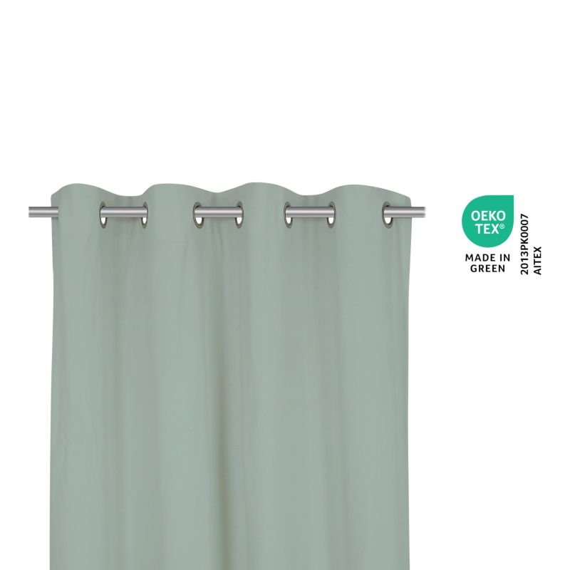 Zasłona GoodHome 140 x 260 gładka seledynowa