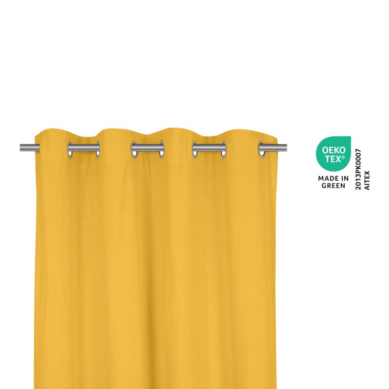 Zasłona GoodHome 140 x 260 Hiva musztardowa