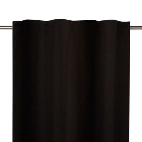 Zasłona GoodHome Baltha 140 x 300 cm czarna