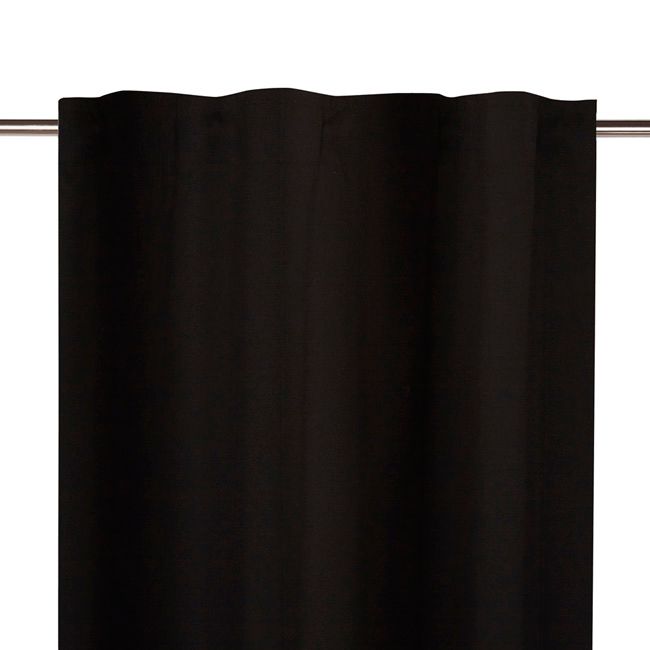 Zasłona GoodHome Baltha 140 x 300 cm czarna