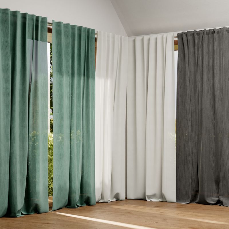 Zasłona GoodHome Castellano 140 x 300 cm eukaliptus