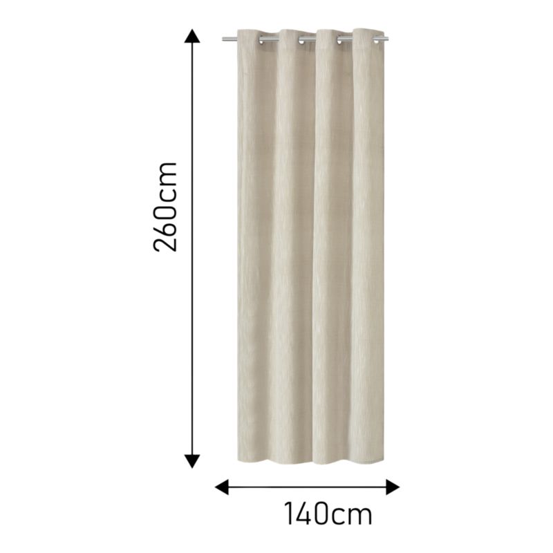 Zasłona GoodHome Lurex 140 x 260 cm beżowo-złota