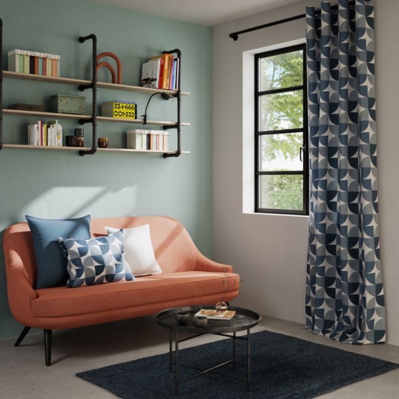 Zasłona GoodHome Pecan 140 x 260 cm morski