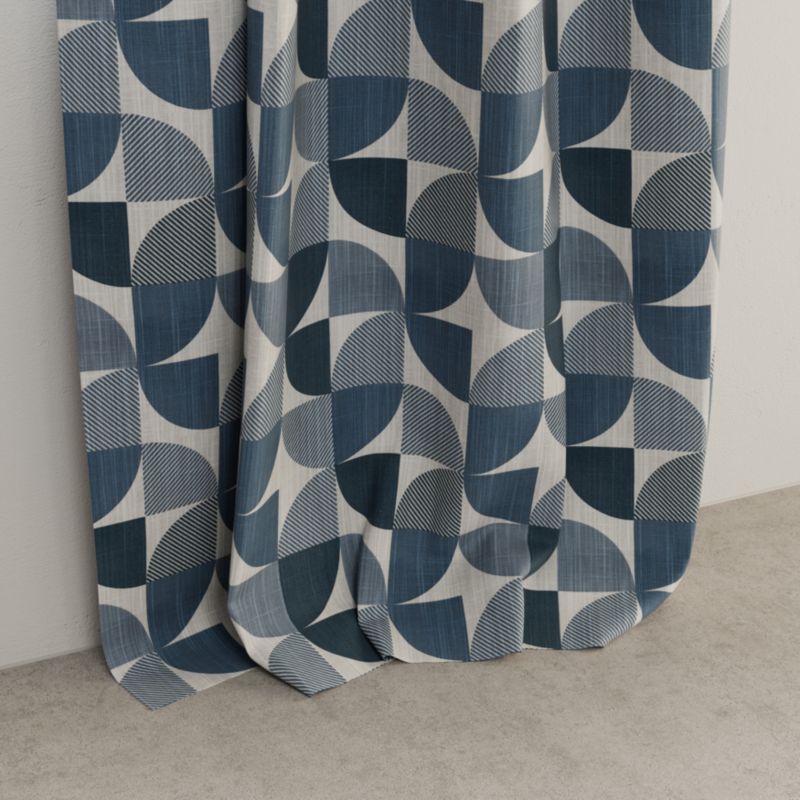 Zasłona GoodHome Pecan 140 x 260 cm morski