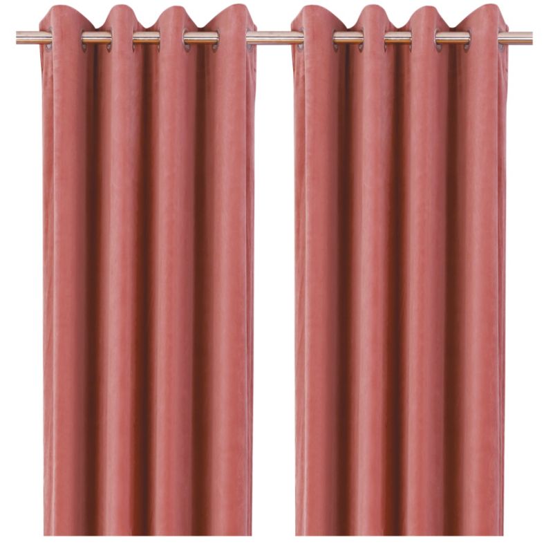 Zasłona GoodHome Valgreta 140 x 260 cm różowa
