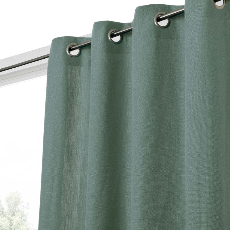 Zasłona z kółkami GoodHome Wiley 140 x 260 cm jasnozielona
