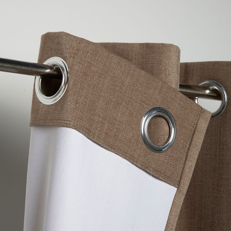 Zasłona zaciemniająca GoodHome Pahea 135 x 260 cm brązowa