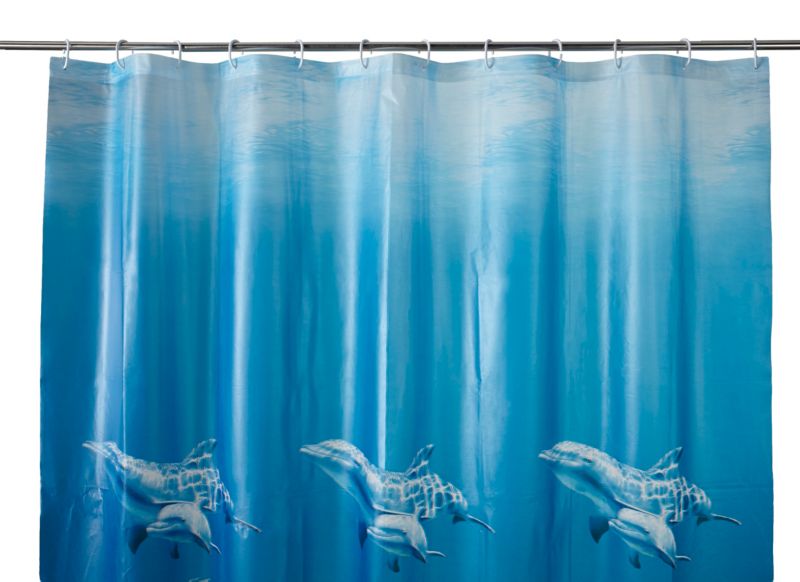 Zasłonka prysznicowa Andrano 180 x 200 cm niebieska