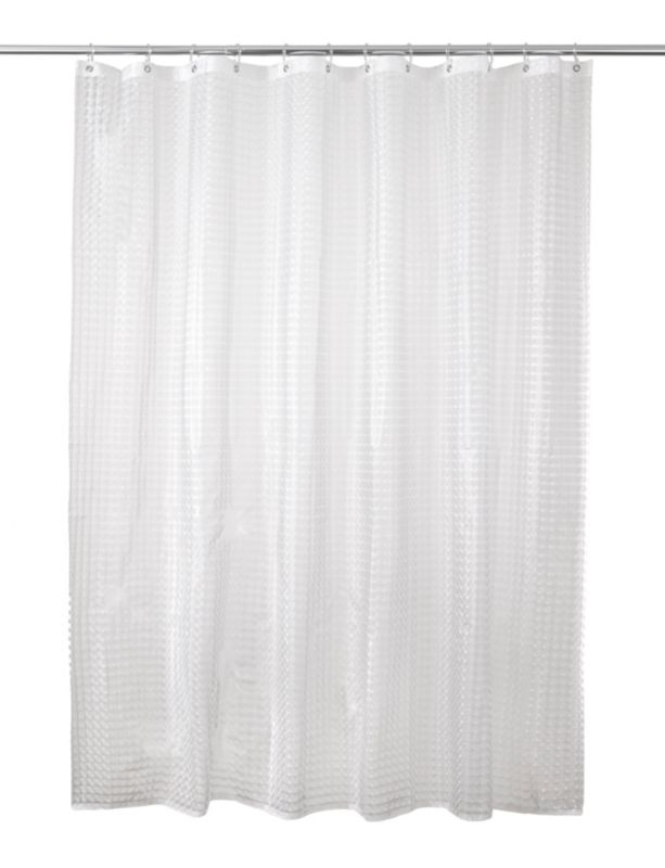 Zasłonka prysznicowa Cooke&Lewis Lacha 180 x 200 cm transparentna