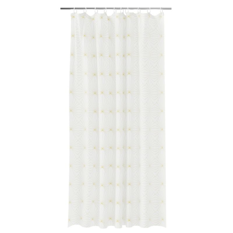 Zasłonka prysznicowa GoodHome Mazu 180 x 200 cm złoty wzór