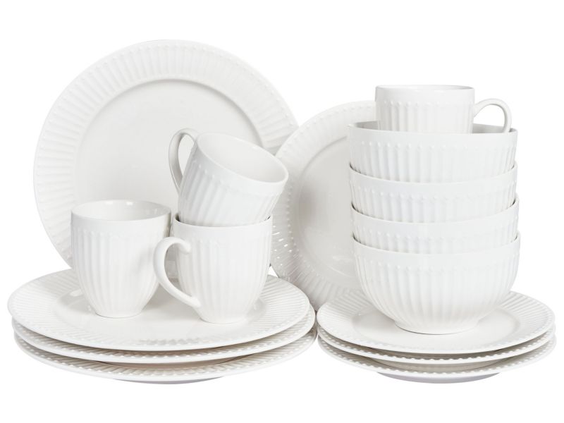 Zastawa stołowa 16-częściowa Cowslip Porcelana Biały 1 kpl