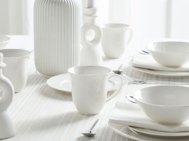 Zastawa stołowa 16-częściowa Elderberry Porcelana Biały 1 kpl