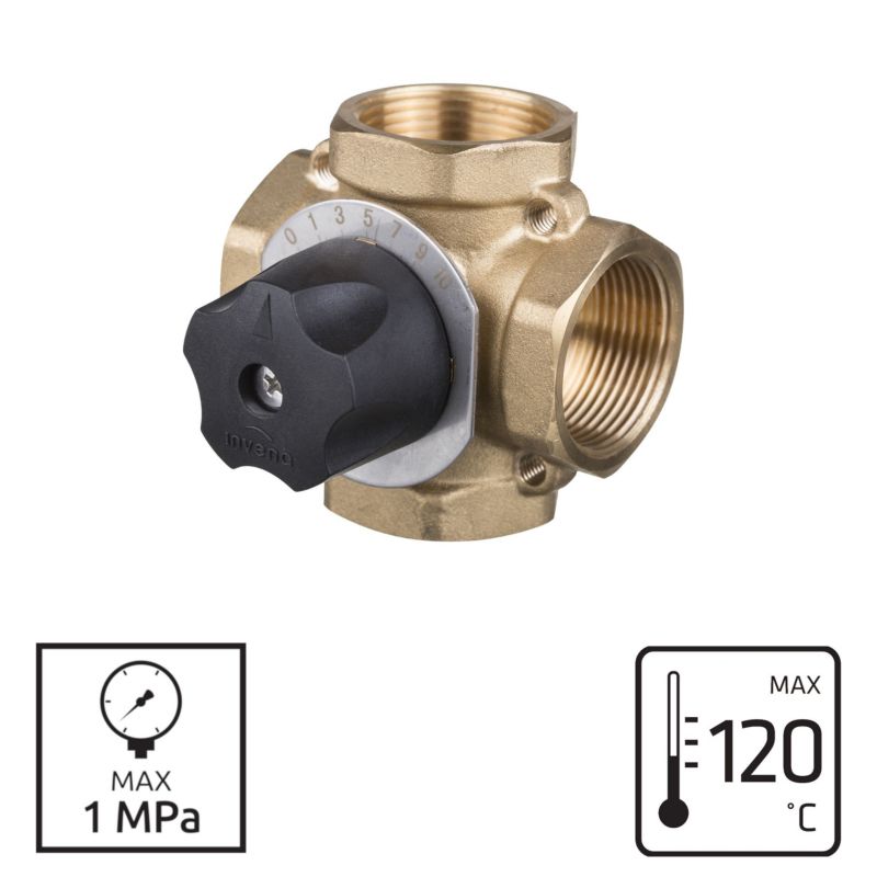 Zawór Czterodrogowy Mieszający Przełączający 120C 1MPa 5/4" INVENA Prov 1 szt.